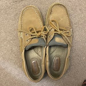 Tan Maui Island brand boat shoes